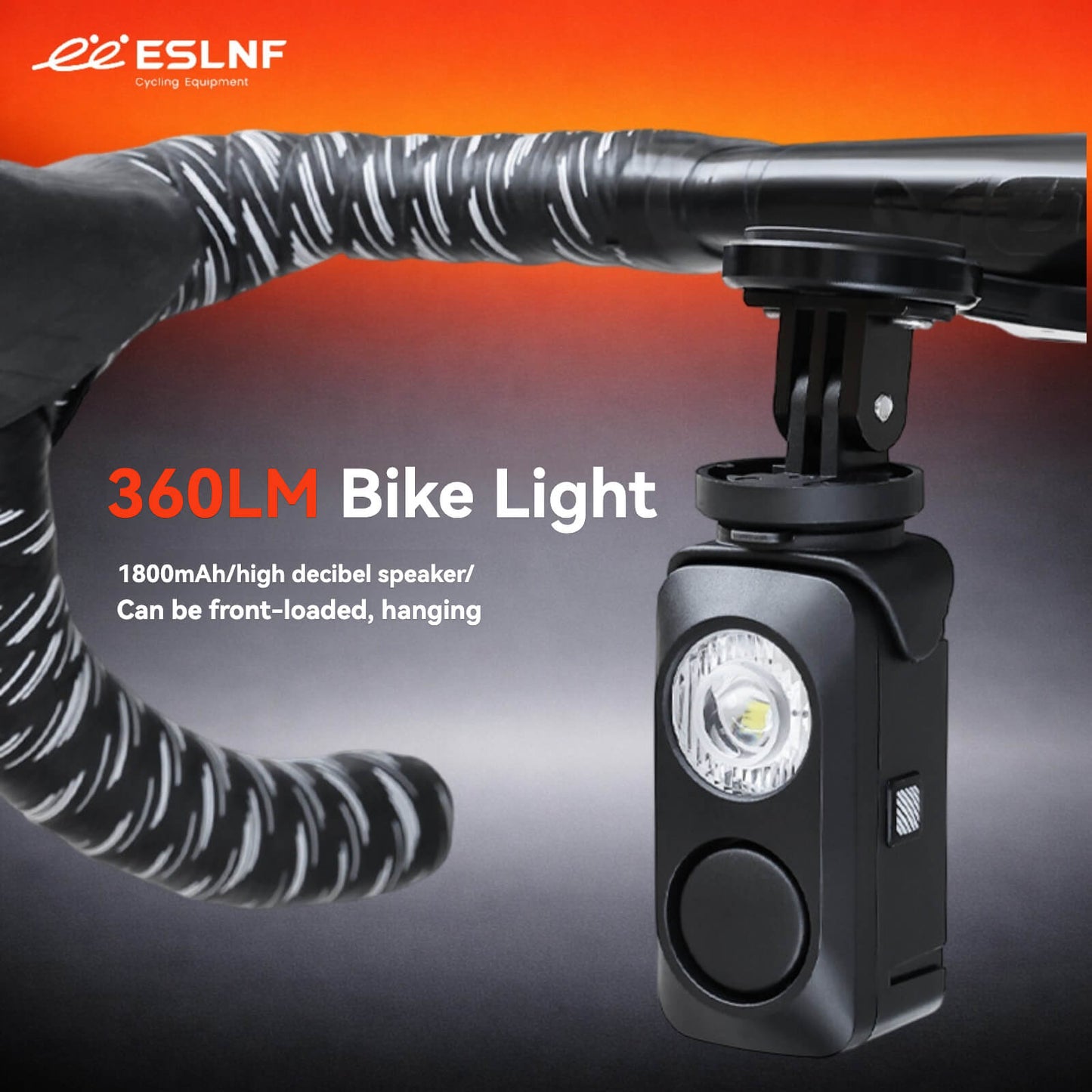Eslnf Bicycle lights, high-brightness remote control horn lights, long-range waterproof night riding lights, mountain road bikes, outdoor riding equipment