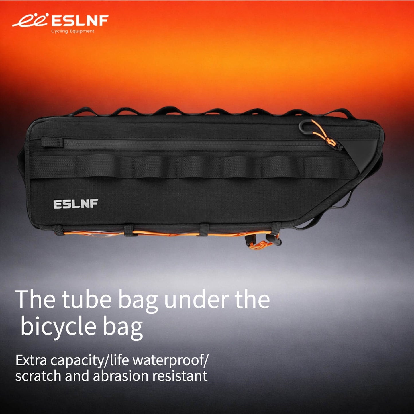 ESLNF Bicycle bag lower tube bag, large-capacity portable waterproof bicycle, mountain and road bike special crossbeam bag equipment accessories