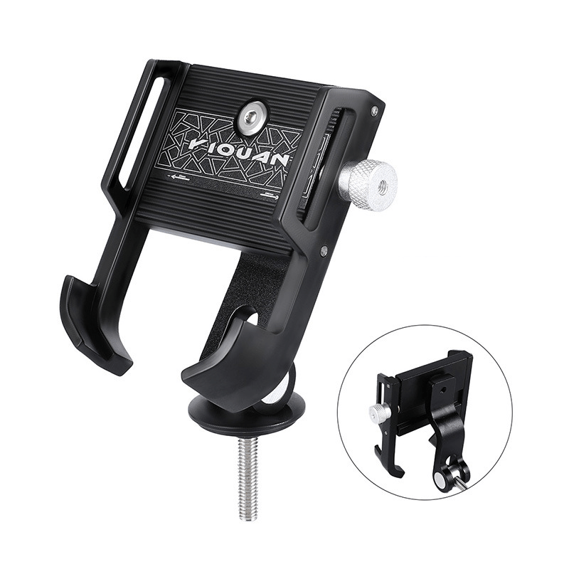 ESLNF Aluminum Alloy Bike Phone Mount - Stem Cap Installation, 360° Rotation, Shockproof for Road & Mountain Bikes