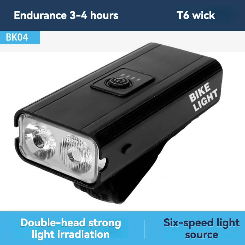 ESLNF High-Power USB Rechargeable Bike Front Light - T6 LED, Multi-Mode, Battery Indicator, Aluminum Alloy Waterproof Cycling Light