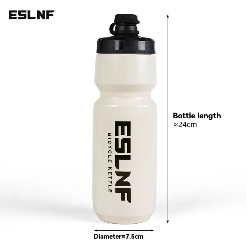 ESLNF 720ml Squeeze Cycling Water Bottle - Food-Grade PP5, Leak-Proof, Wide Mouth, Fits Standard Cage