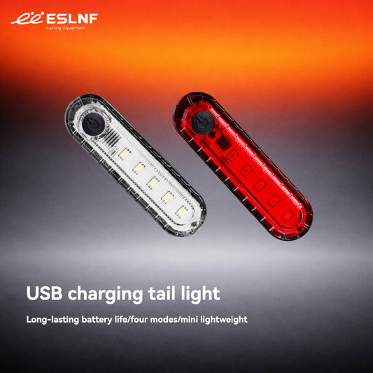 ESLNF USB Rechargeable Bike Tail Light - High Brightness, Waterproof, 4 Modes, Long Battery Life for Road & Mountain Bikes