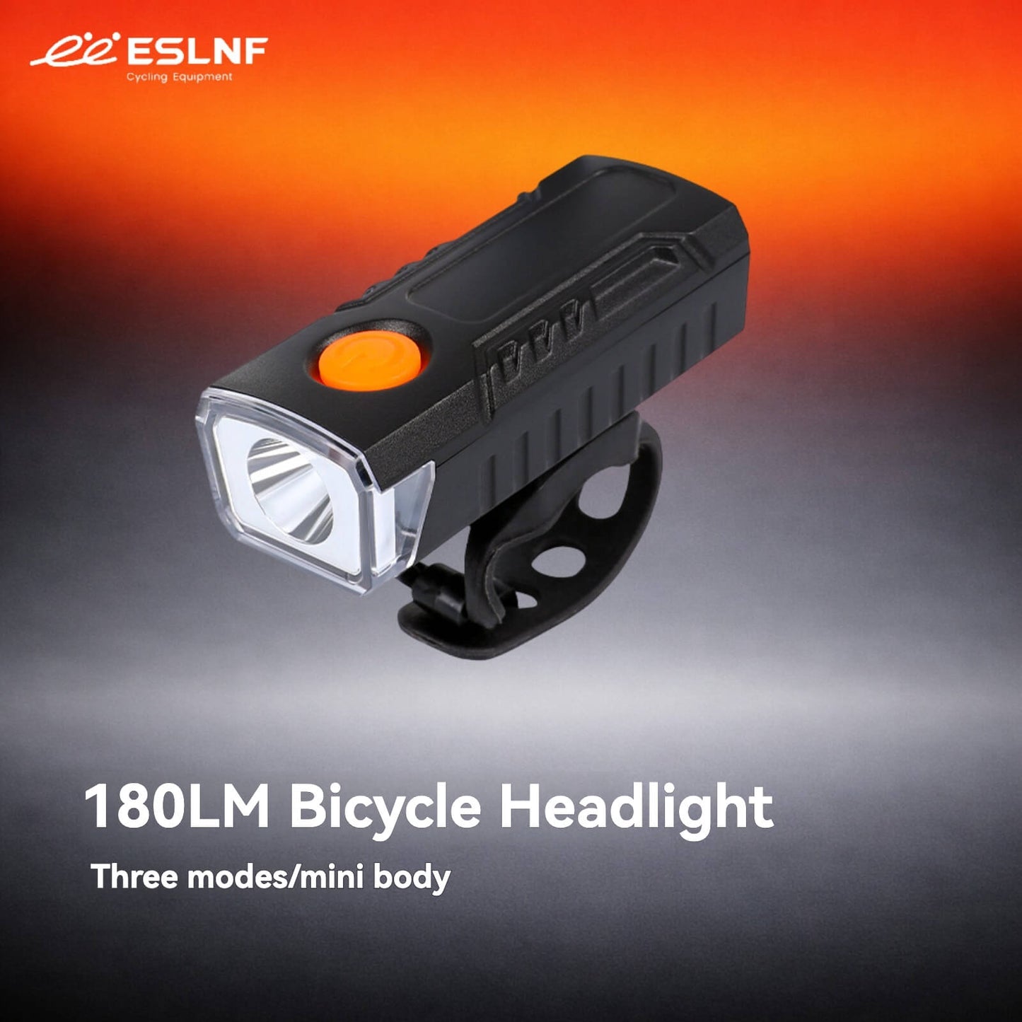 ESLNF YQ-3030 Bike Front Light - USB Rechargeable, 3 Modes, Water-Resistant, Mini Portable Cycling Light