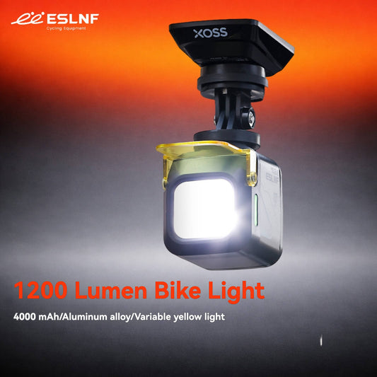 ESLNF 4000mAh Cutoff Beam Bike Light - USB Rechargeable Front Lamp with Amber Mode