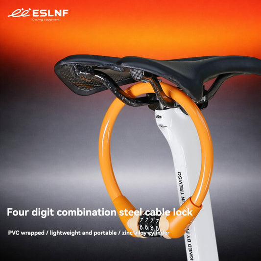 ESLNF Bike Cable Lock | 4 Digit Combination Lock | Anti-Theft Steel Cable Lock
