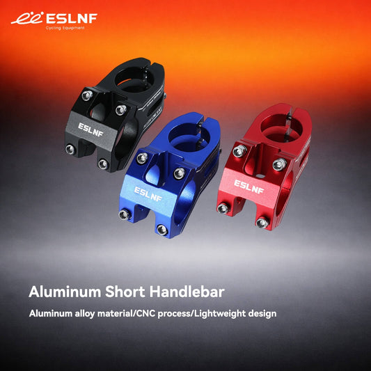 ESLNF Aluminum Alloy Bike Stem - CNC Machined, Lightweight Short Stem for MTB and Road Bikes