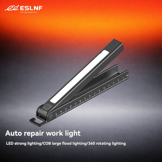 ESLNF Multi-Function Foldable Work Light - Magnetic, 15CM Ruler, 180° Adjustable, USB Rechargeable