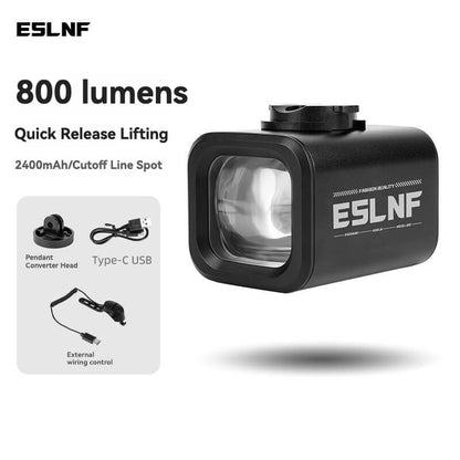 ESLNF 800LM Bike Light Set - USB Rechargeable Front Lamp & Siren Horn for Night Cycling