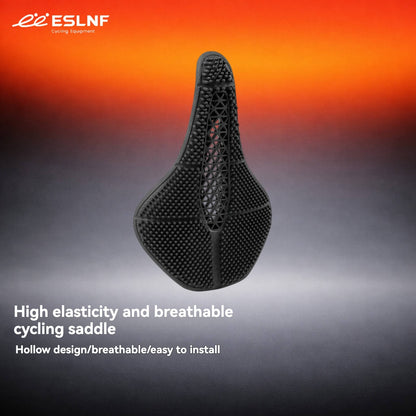 ESLNF LS-248 3D Hollow Bicycle Saddle - High Elasticity Breathable Bike Seat with EPU & Chromoly Steel Rails