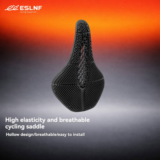 ESLNF LS-248 3D Hollow Bicycle Saddle - High Elasticity Breathable Bike Seat with EPU & Chromoly Steel Rails