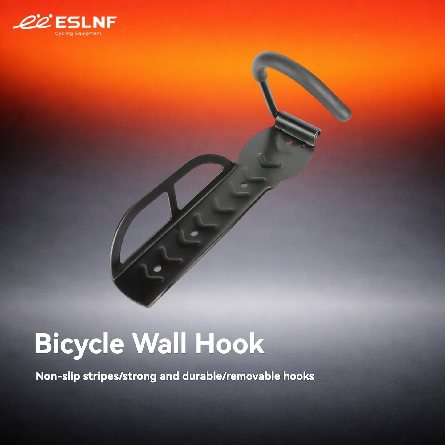 ESLNF Bike Wall Hook - Heavy Duty Steel, 30KG Capacity, Anti-Slip & Scratch-Resistant, Space-Saving for Mountain & Road Bikes