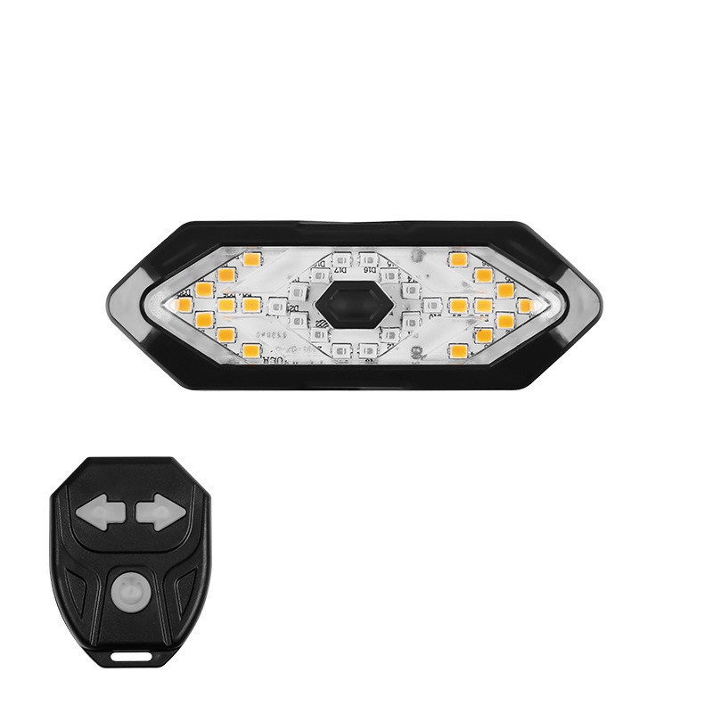 ESLNF Wireless Remote Bicycle Turn Signal Tail Light - USB Rechargeable, 120dB Horn, Waterproof for Road & MTB