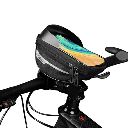 ESLNF Bike Handlebar Bag - Waterproof Touch Screen Phone Pouch with Sun Visor for MTB Road Bike
