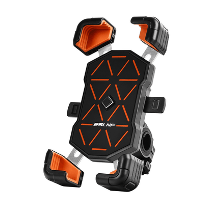 ESLNF Universal Bike Phone Mount - 360° Rotation, Shockproof 4-Claw Grip, One-Hand Operation for 4.5-7.2 Inch Phones