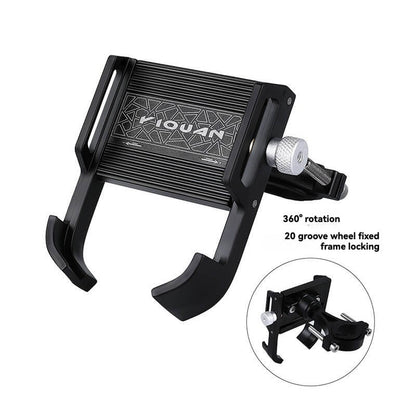 ESLNF Aluminum Alloy Bike Phone Mount - Stem Cap Installation, 360° Rotation, Shockproof for Road & Mountain Bikes