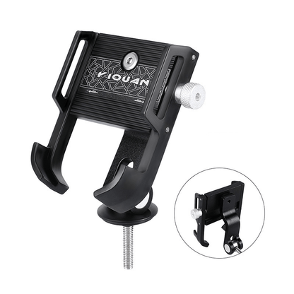 ESLNF Aluminum Alloy Bike Phone Mount - Stem Cap Installation, 360° Rotation, Shockproof for Road & Mountain Bikes