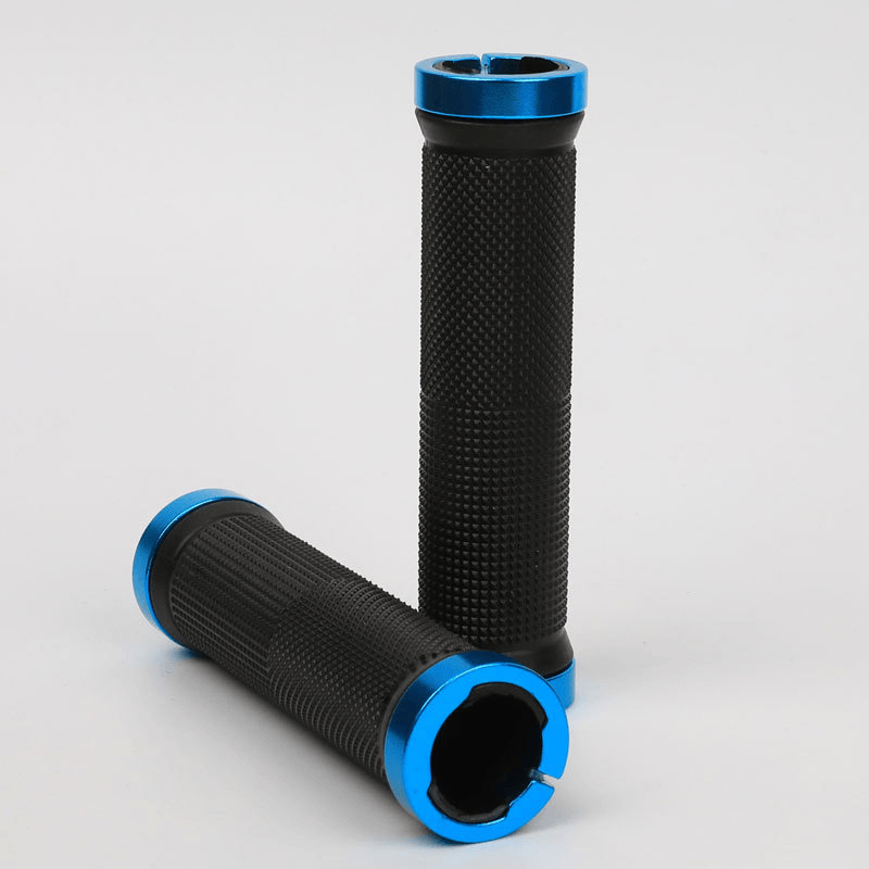 ESLNF Bike Lock-On Grips - Comfortable Anti-Slip Shock Absorption, Aluminum Alloy Lock Ring, for MTB Road Bike