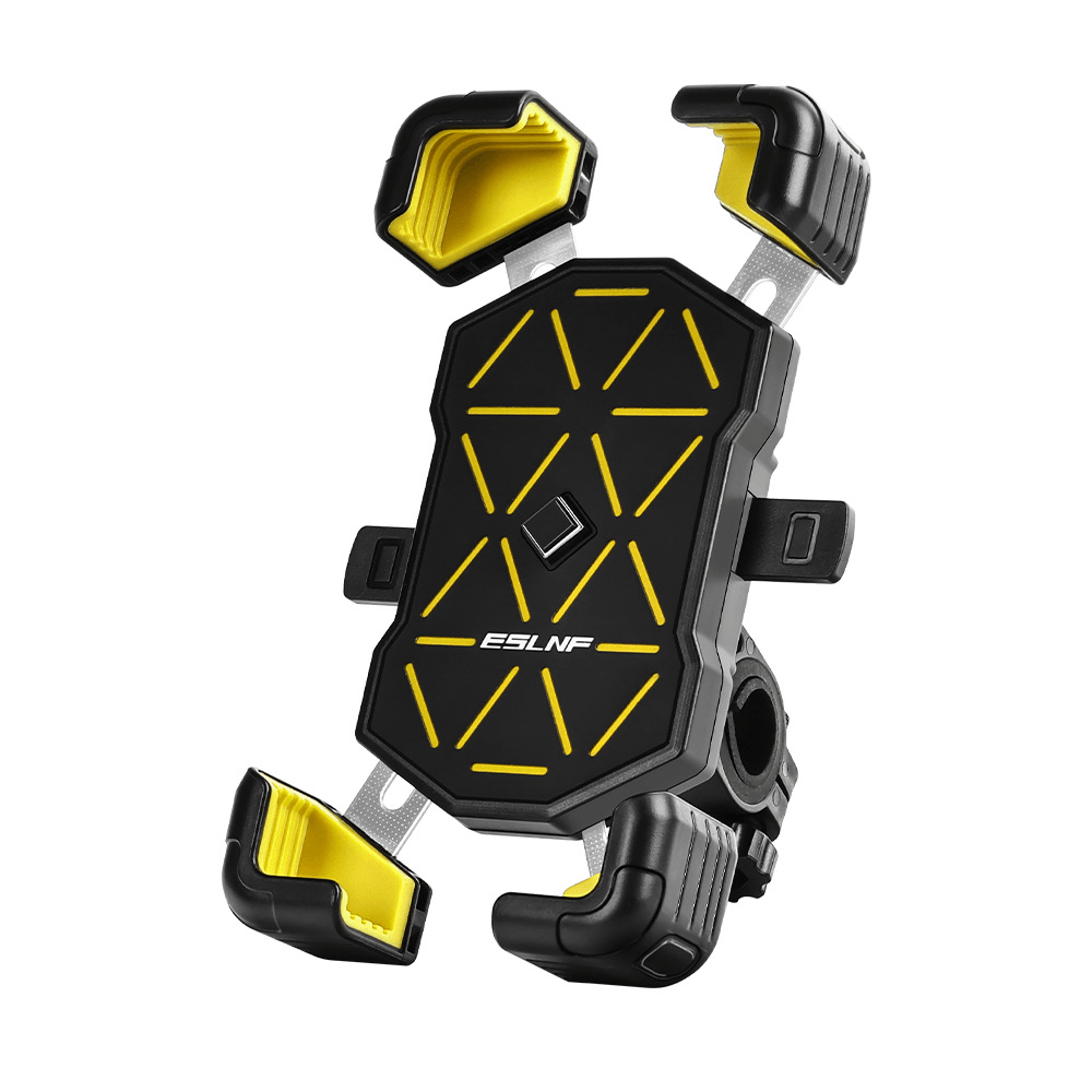 ESLNF Universal Bike Phone Mount - 360° Rotation, Shockproof 4-Claw Grip, One-Hand Operation for 4.5-7.2 Inch Phones