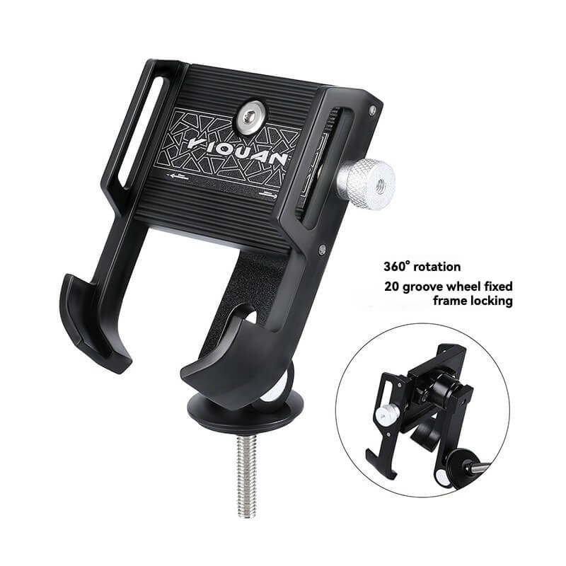 ESLNF Aluminum Alloy Bike Phone Mount - Stem Cap Installation, 360° Rotation, Shockproof for Road & Mountain Bikes