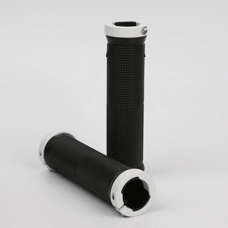 ESLNF Bike Lock-On Grips - Comfortable Anti-Slip Shock Absorption, Aluminum Alloy Lock Ring, for MTB Road Bike