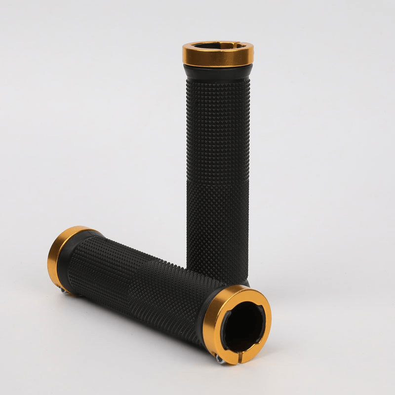 ESLNF Bike Lock-On Grips - Comfortable Anti-Slip Shock Absorption, Aluminum Alloy Lock Ring, for MTB Road Bike