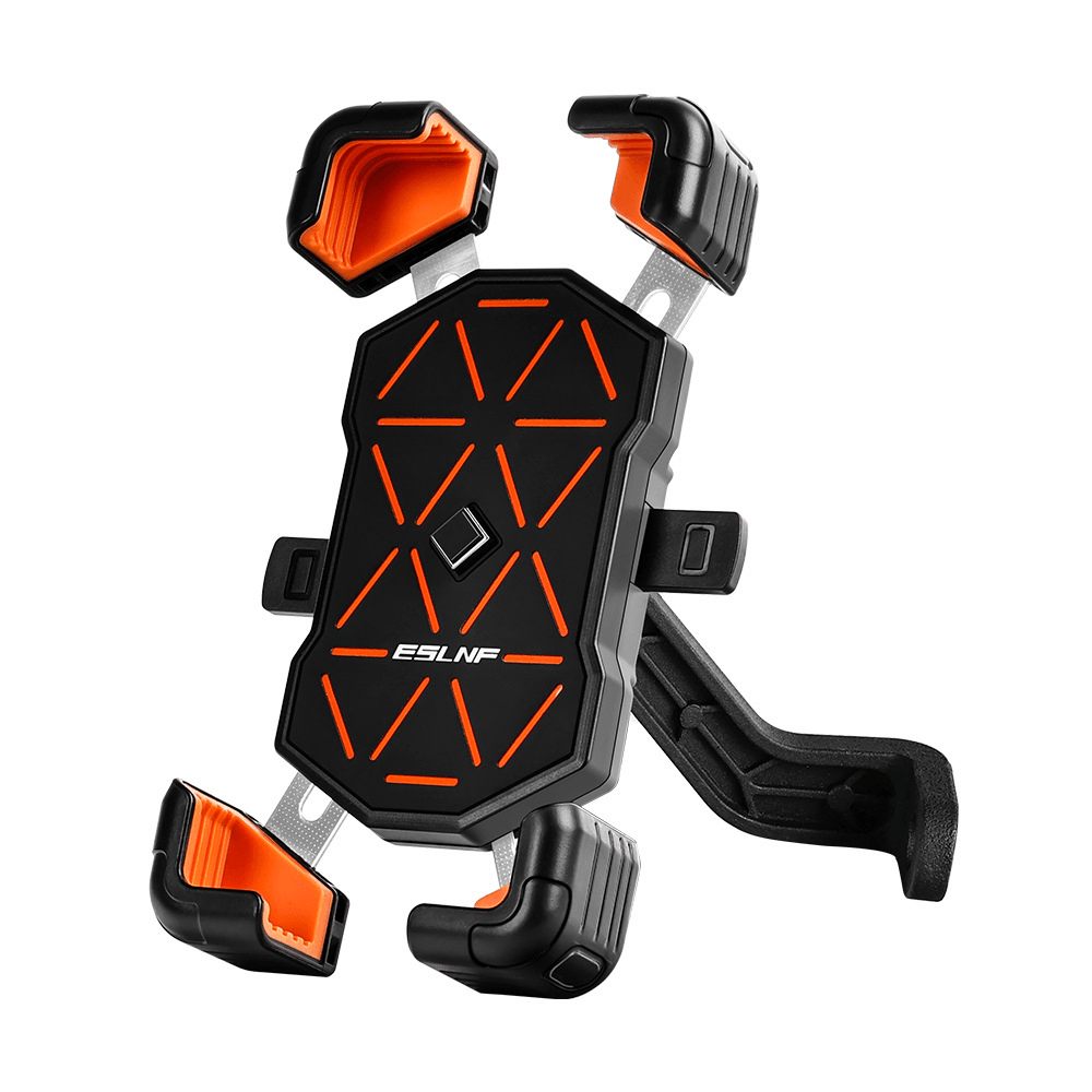 ESLNF Universal Bike Phone Mount - 360° Rotation, Shockproof 4-Claw Grip, One-Hand Operation for 4.5-7.2 Inch Phones