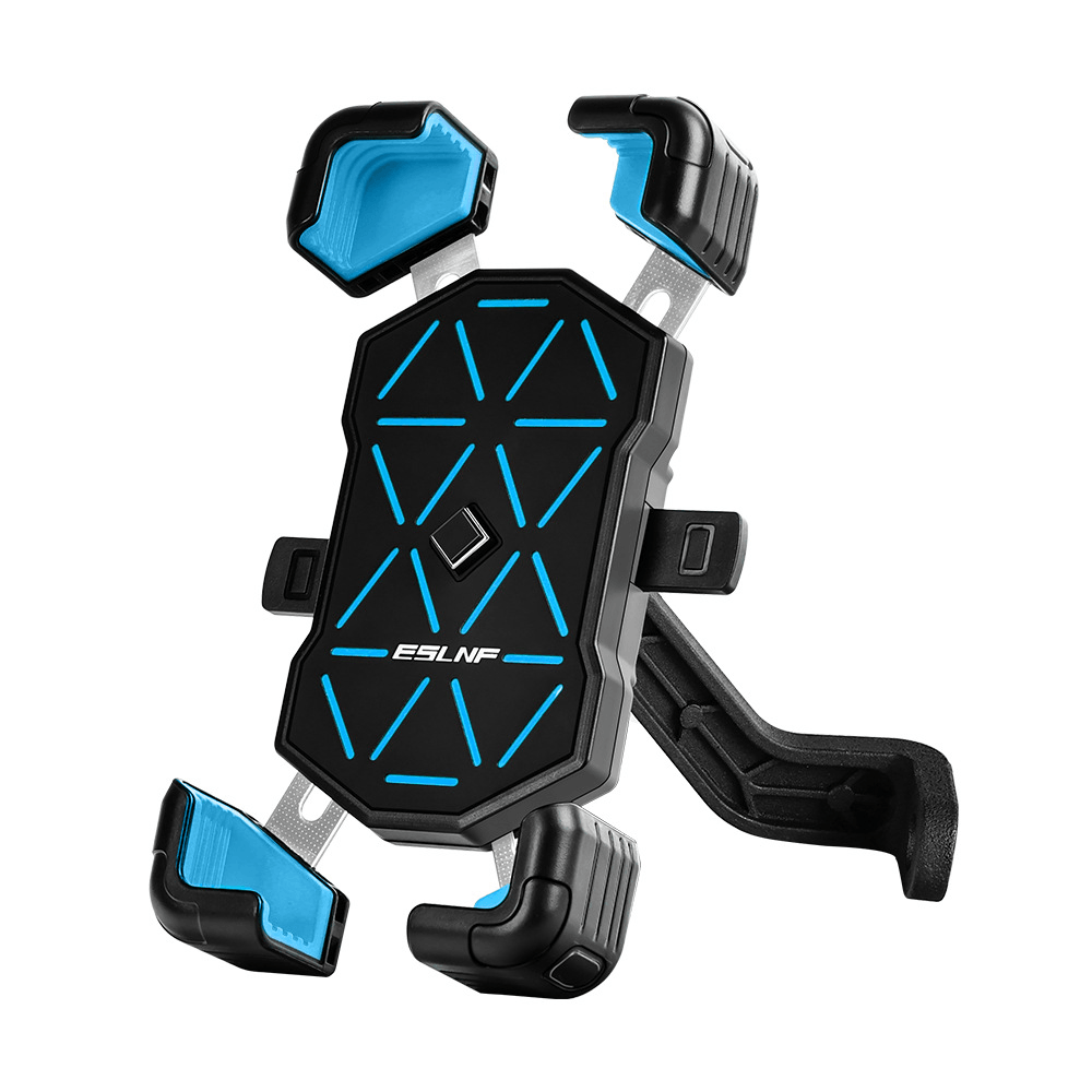 ESLNF Universal Bike Phone Mount - 360° Rotation, Shockproof 4-Claw Grip, One-Hand Operation for 4.5-7.2 Inch Phones