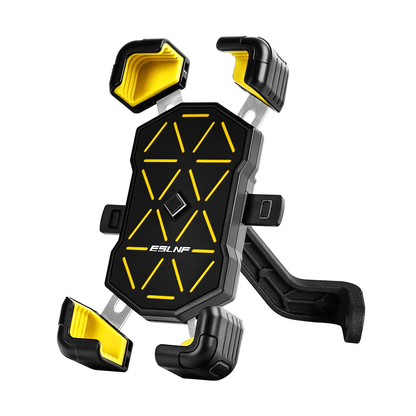 ESLNF Universal Bike Phone Mount - 360° Rotation, Shockproof 4-Claw Grip, One-Hand Operation for 4.5-7.2 Inch Phones