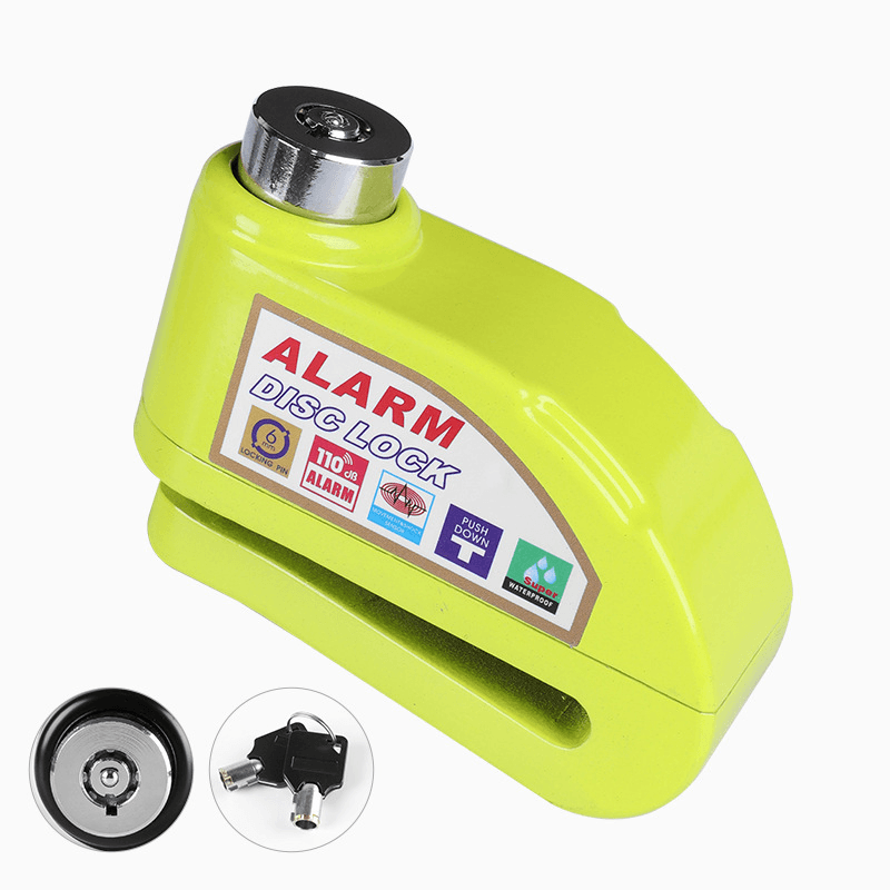 ESLNF High-Decibel Disc Brake Alarm Lock - 110dB Vibration Sensor Anti-Theft Lock, Zinc Alloy Waterproof Disc Lock
