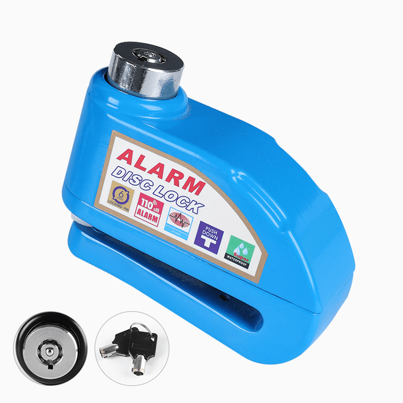 ESLNF High-Decibel Disc Brake Alarm Lock - 110dB Vibration Sensor Anti-Theft Lock, Zinc Alloy Waterproof Disc Lock