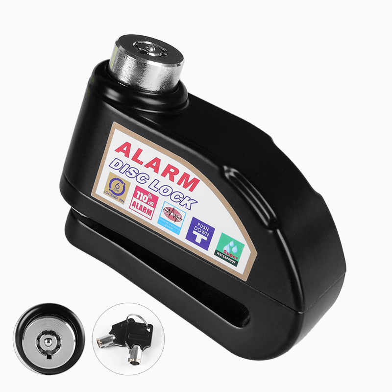ESLNF High-Decibel Disc Brake Alarm Lock - 110dB Vibration Sensor Anti-Theft Lock, Zinc Alloy Waterproof Disc Lock