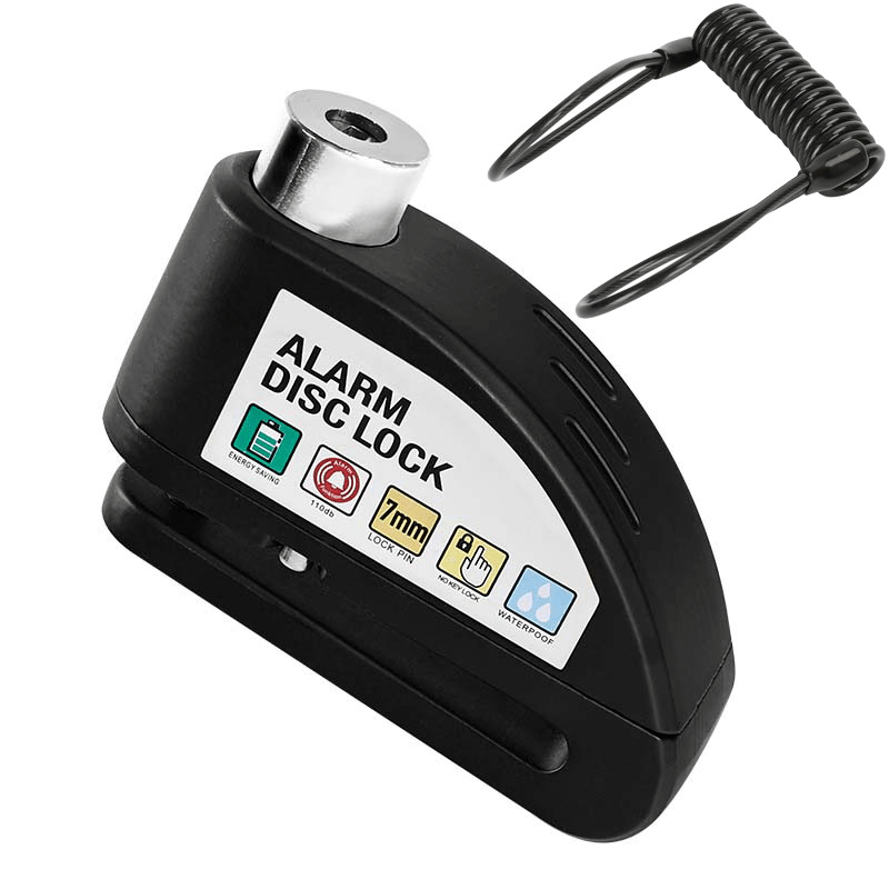 ESLNF High-Decibel Disc Brake Alarm Lock - 110dB Vibration Sensor Anti-Theft Lock, Zinc Alloy Waterproof Disc Lock
