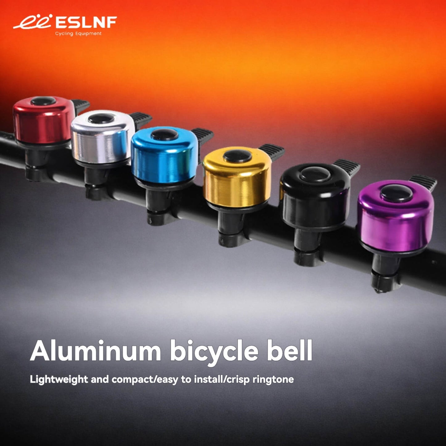 ESLNF Aluminum Alloy Bike Bell - Loud & Clear Ring, Compact & Easy to Install, Rust-Resistant for Mountain & Road Bikes