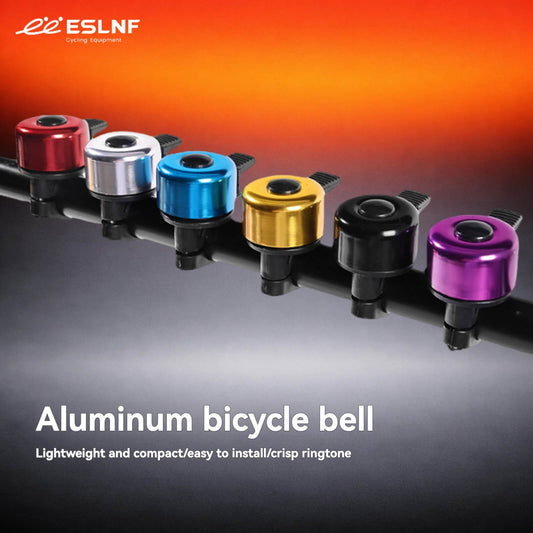 ESLNF Aluminum Alloy Bike Bell - Loud & Clear Ring, Compact & Easy to Install, Rust-Resistant for Mountain & Road Bikes