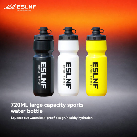 ESLNF 720ml Squeeze Cycling Water Bottle - Food-Grade PP5, Leak-Proof, Wide Mouth, Fits Standard Cage