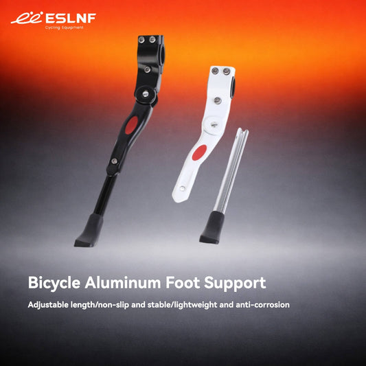 ESLNF Aluminum Alloy Adjustable Bike Kickstand - Lightweight Anti-Slip Parking Stand for Mountain & Road Bikes