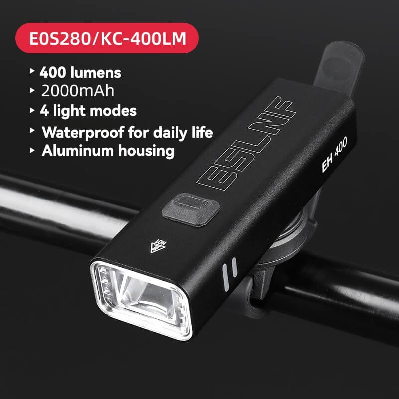 ESLNF High Lumen Bike Front Light - 800LM Aluminum Alloy Rechargeable Bicycle Headlight with 4 Modes, Quick Release & Under Mount