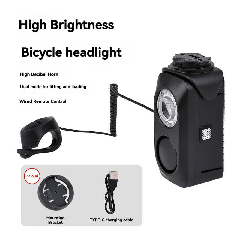 Eslnf Bicycle lights, high-brightness remote control horn lights, long-range waterproof night riding lights, mountain road bikes, outdoor riding equipment