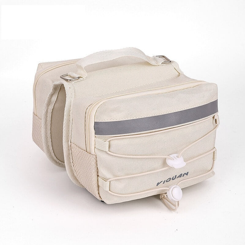 ESLNF Top Tube Bag | Polyester Bike Saddle Bag | Dual-Side Opening Large Capacity