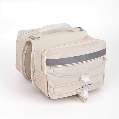 ESLNF Top Tube Bag | Polyester Bike Saddle Bag | Dual-Side Opening Large Capacity