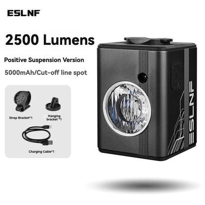 ESLNF Intelligent light-sensitive hanging lamp for bicycles, 2500 lumens long range mountain road bike outdoor riding equipment