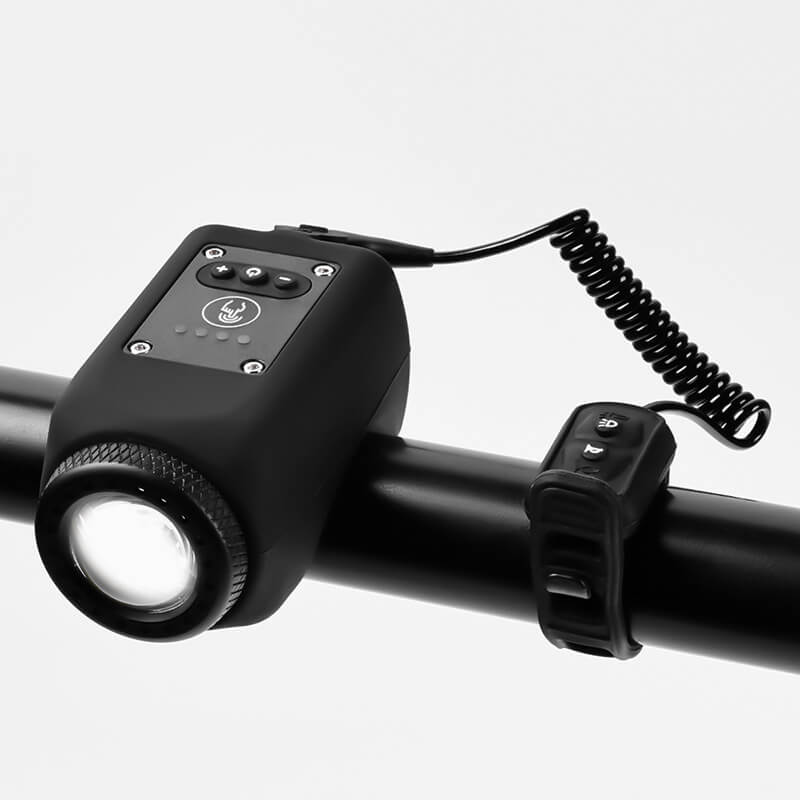 ESLNF Multi-Function Bike Light with Horn - 250 Lumens COB LED, 110dB 5-Mode Electric Bell, IPX5 Waterproof USB Rechargeable Cycling Headlight