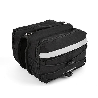 ESLNF Top Tube Bag | Polyester Bike Saddle Bag | Dual-Side Opening Large Capacity