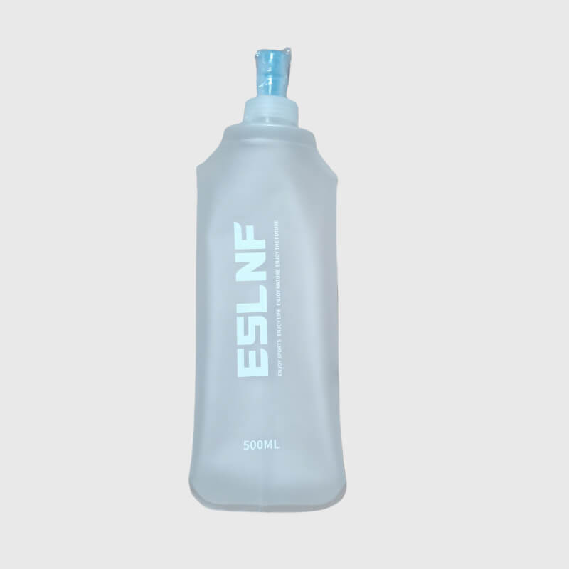 ESLNF 500ml Collapsible Soft Flask - Lightweight TPU Water Bottle for Cycling, BPA Free, Squeeze Top for Running & Hiking