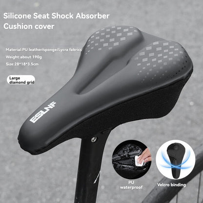 ESLNF Bike Saddle Cover - Gel Cushion for Comfort, Waterproof PU, Ergonomic Design
