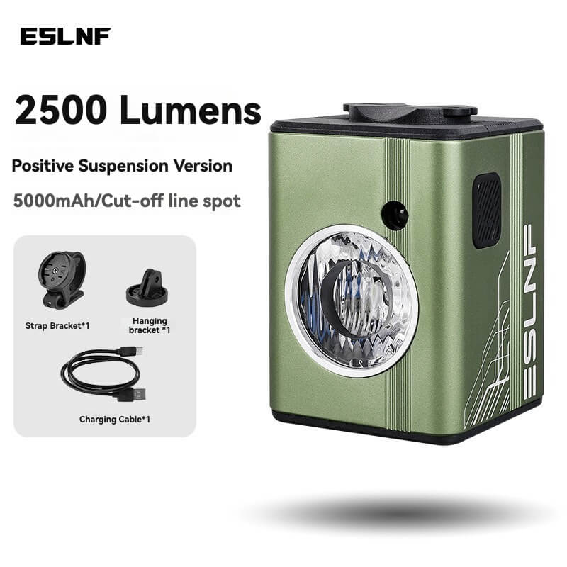 ESLNF Intelligent light-sensitive hanging lamp for bicycles, 2500 lumens long range mountain road bike outdoor riding equipment