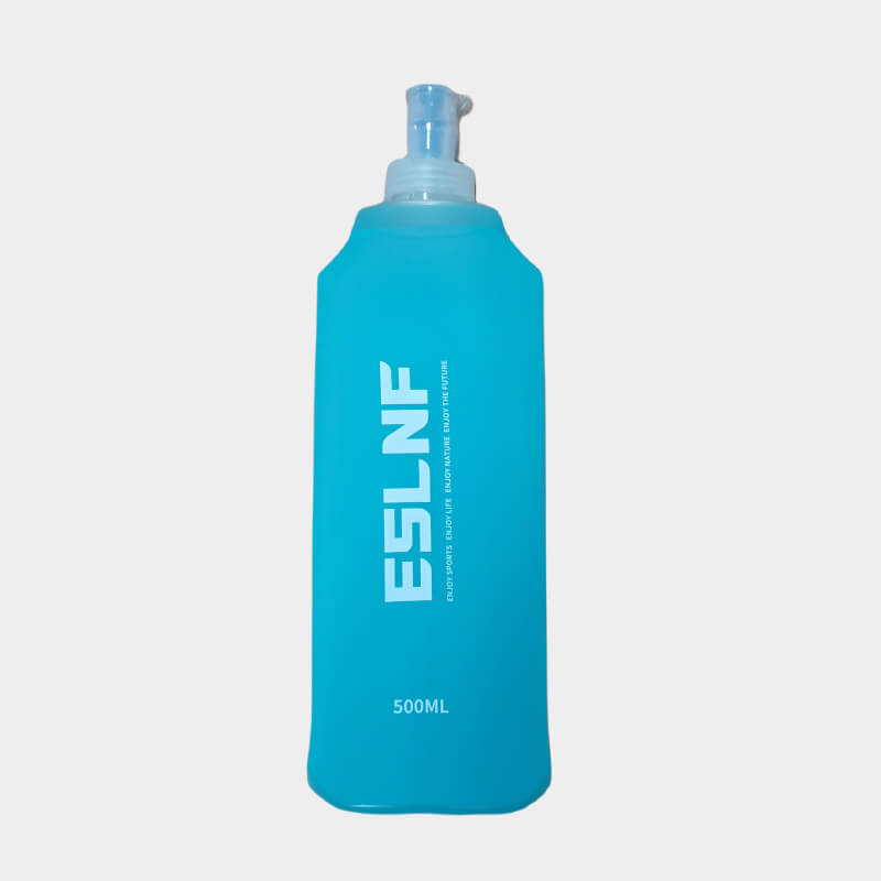 ESLNF 500ml Collapsible Soft Flask - Lightweight TPU Water Bottle for Cycling, BPA Free, Squeeze Top for Running & Hiking
