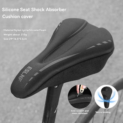 ESLNF Bike Saddle Cover - Gel Cushion for Comfort, Waterproof PU, Ergonomic Design